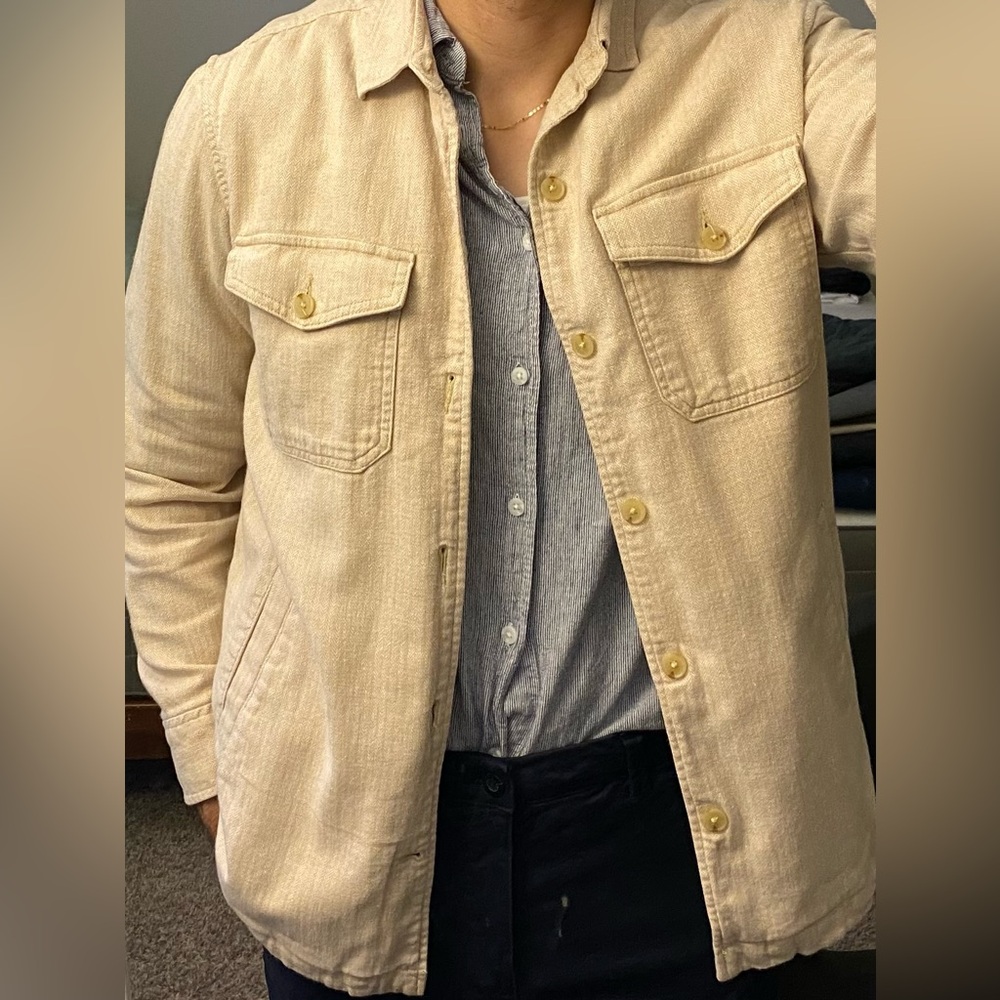 Banana Republic Light Tan Shirt Jacket
